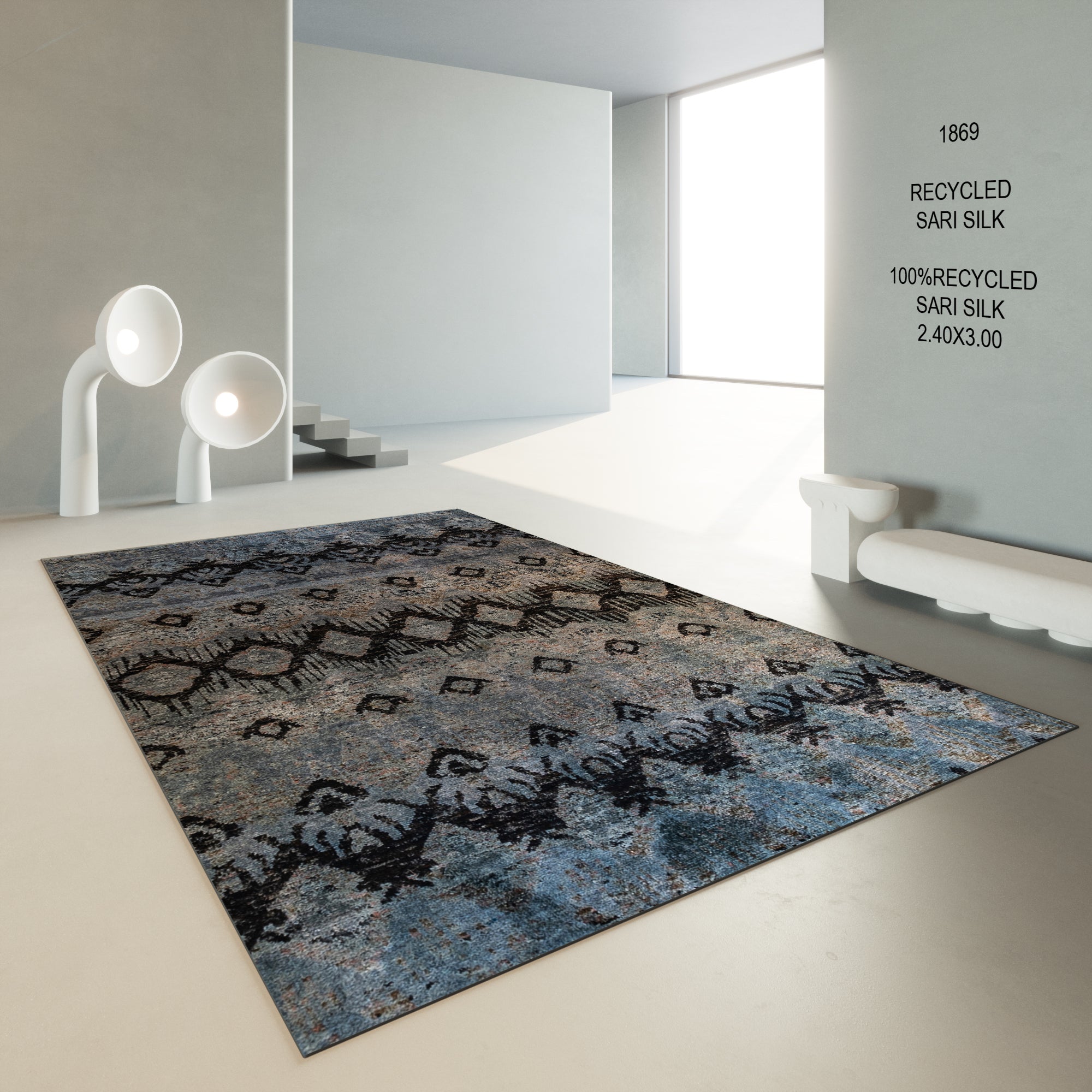 RECYCLED SARI SILK CARPET