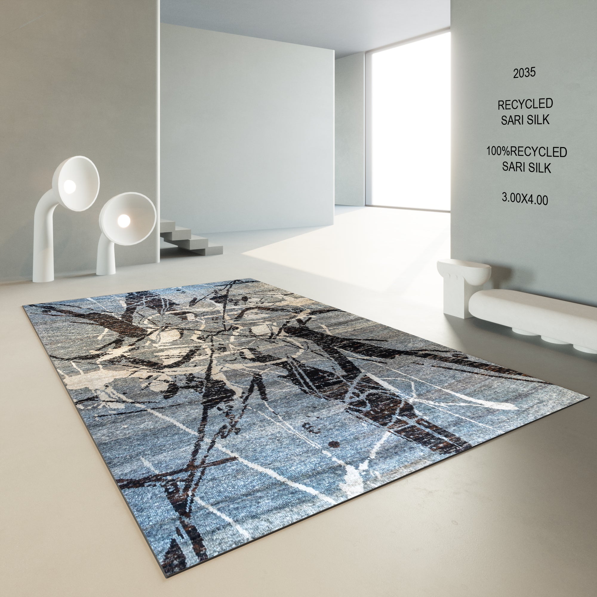 RECYCLED SARI SILK CARPET