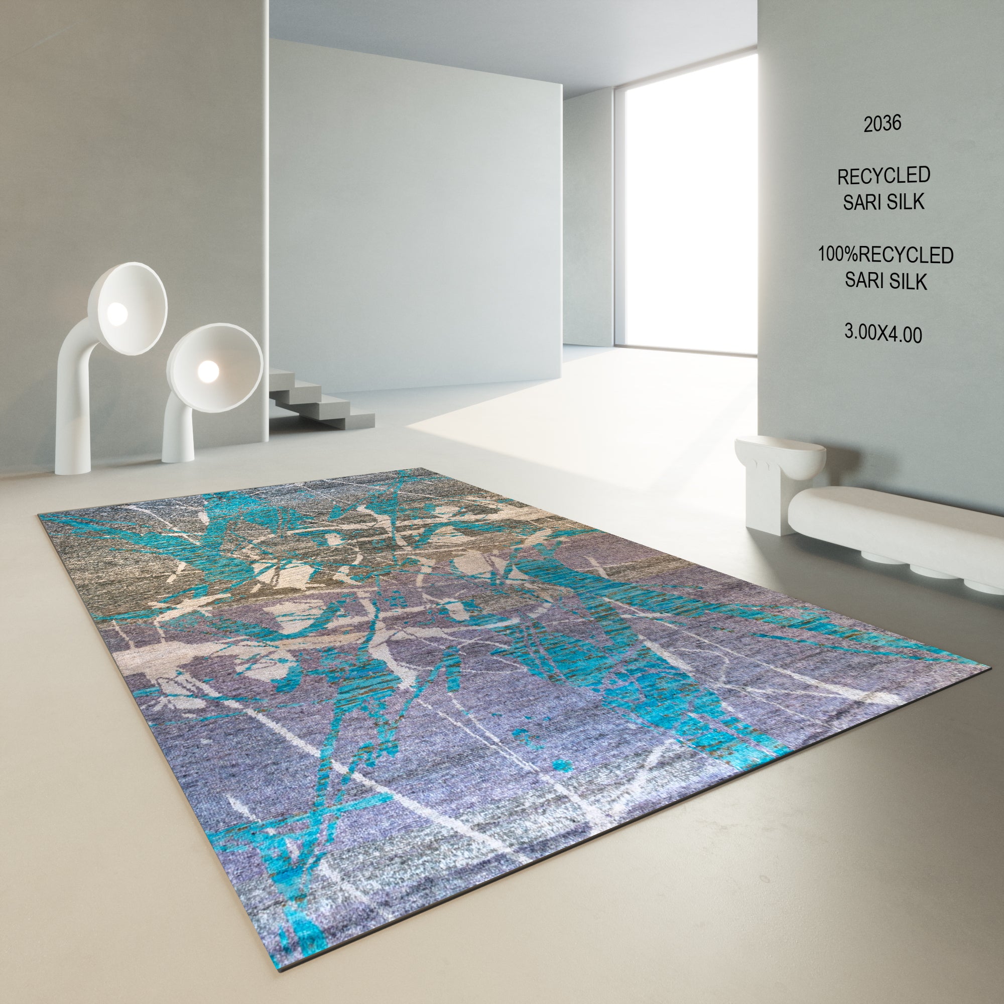 RECYCLED SARI SILK CARPET