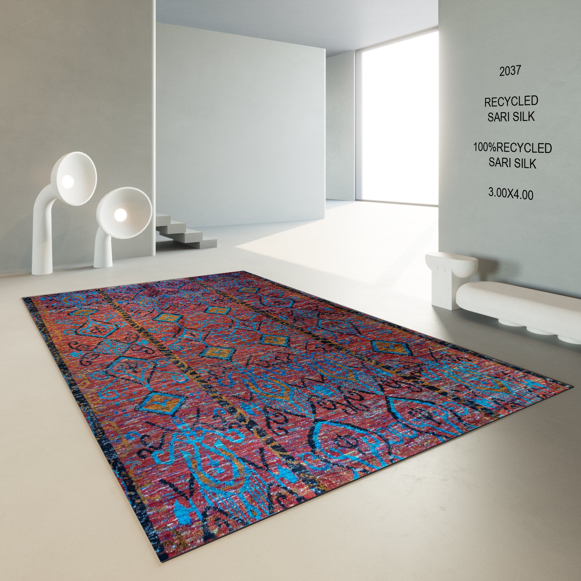 RECYCLED SARI SILK CARPET
