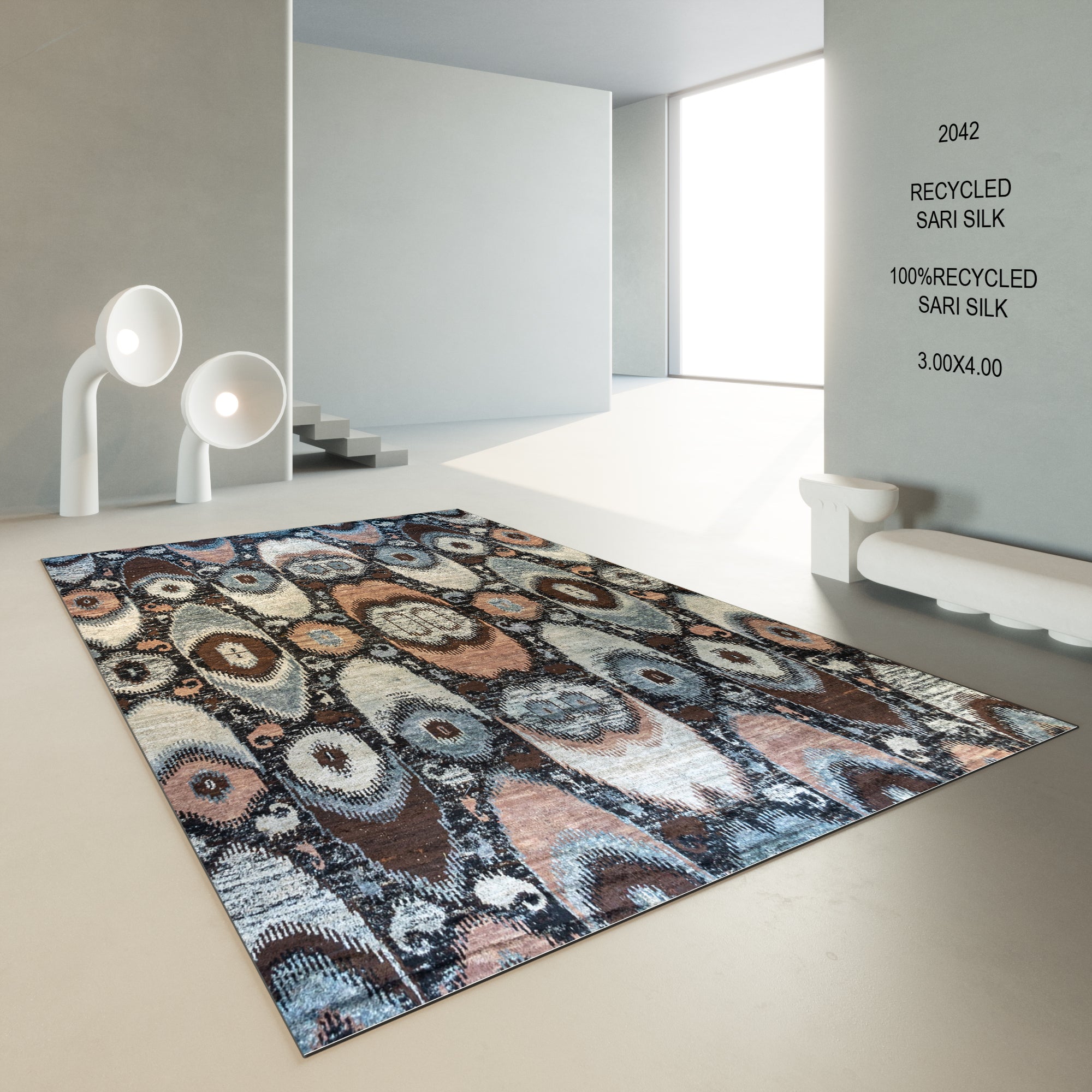 RECYCLED SARI SILK CARPET