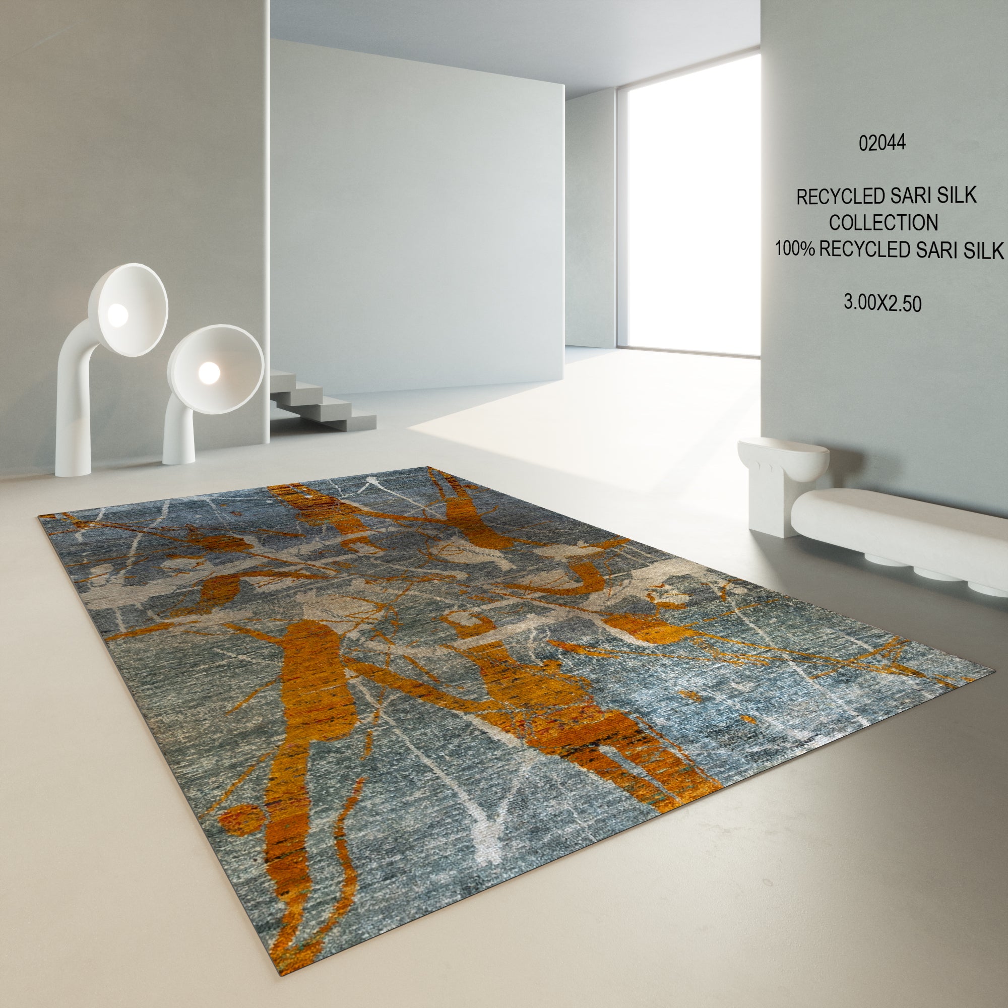 RECYCLED SARI SILK CARPET