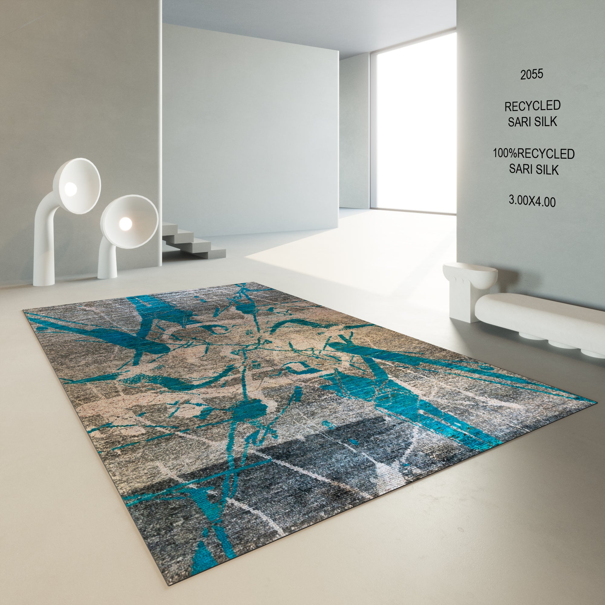 RECYCLED SARI SILK CARPET