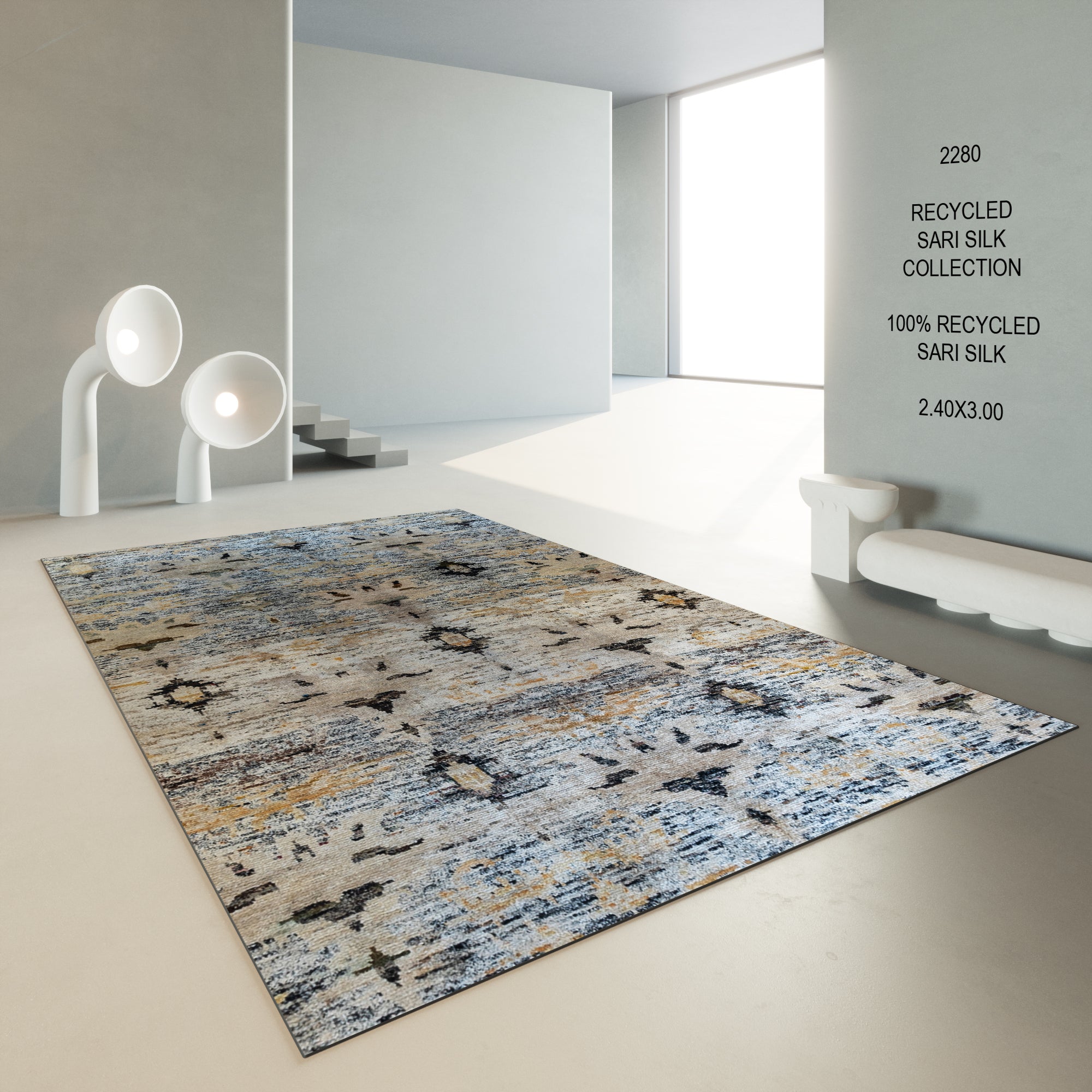 RECYCLED SARI SILK CARPET