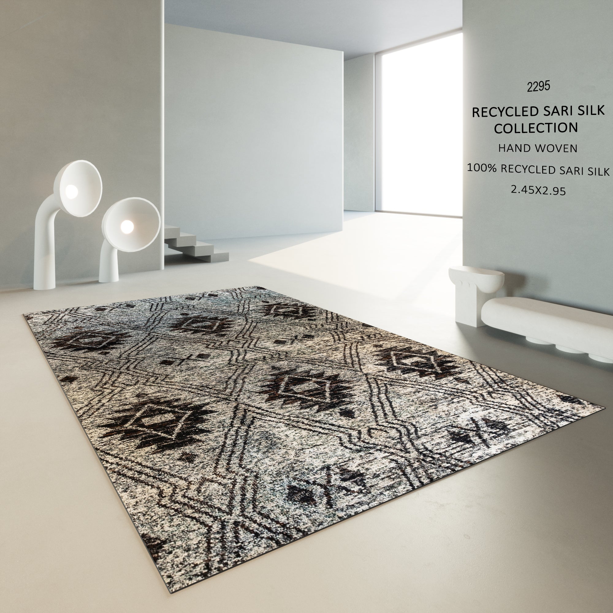RECYCLED SARI SILK  CARPET