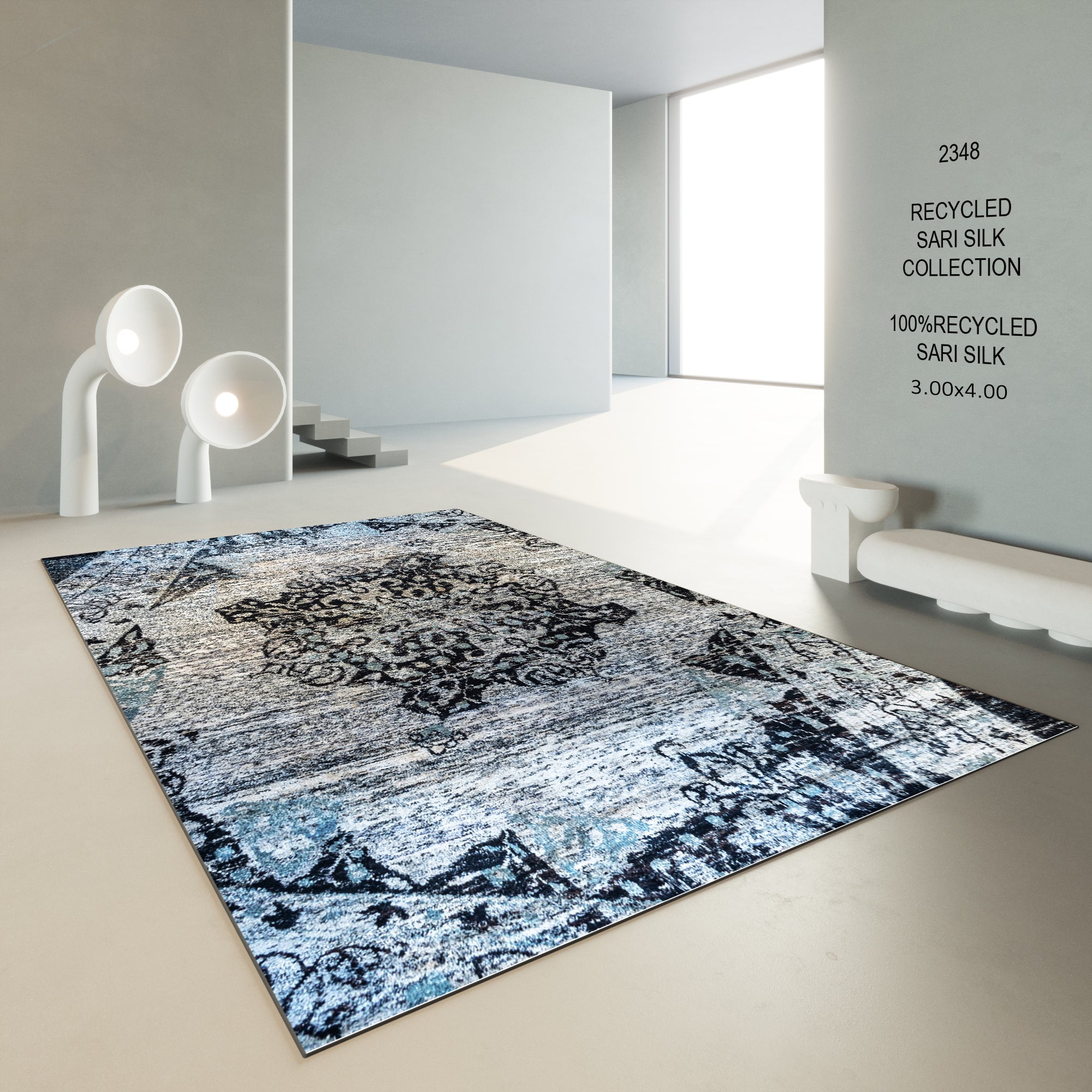 RECYCLED SARI SILK CARPET