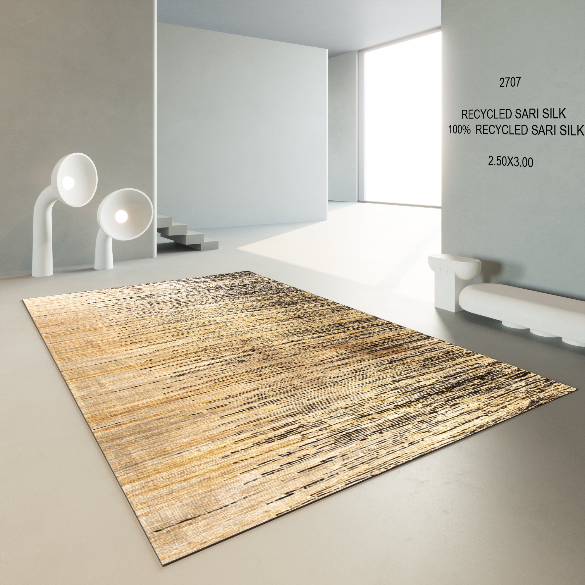 RECYCLED SARI SILK CARPET