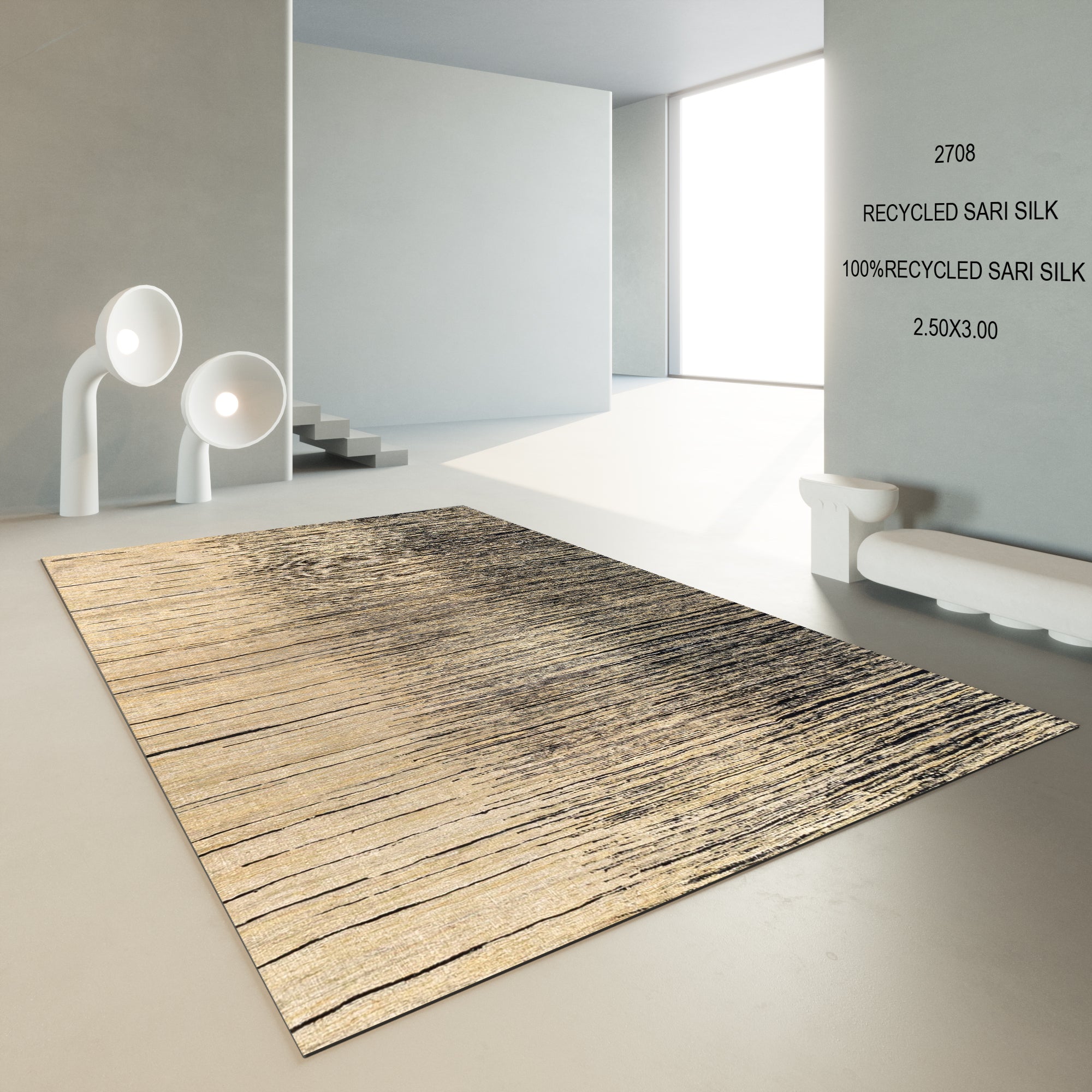 RECYCLED SARI SILK CARPET