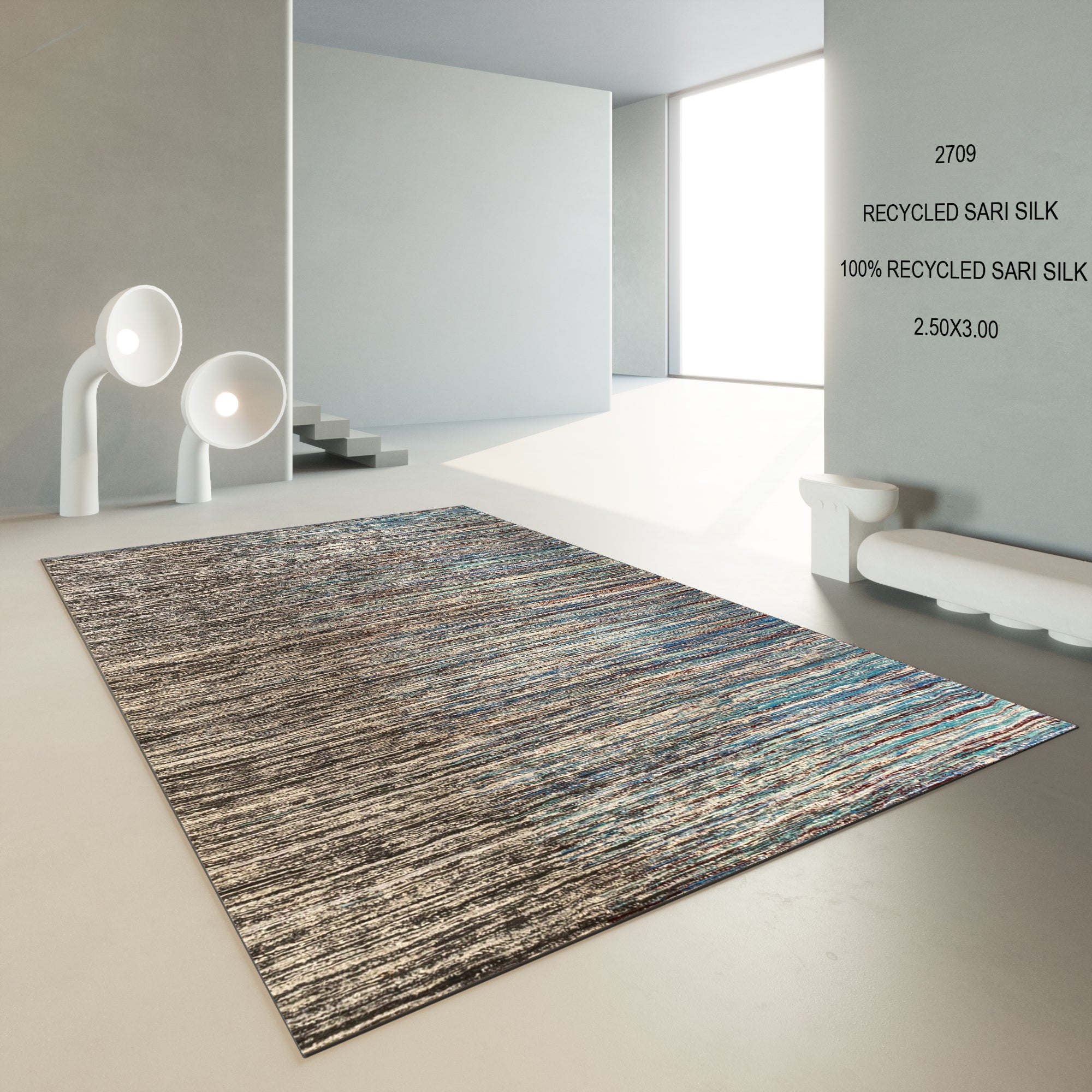 RECYCLED SARI SILK CARPET
