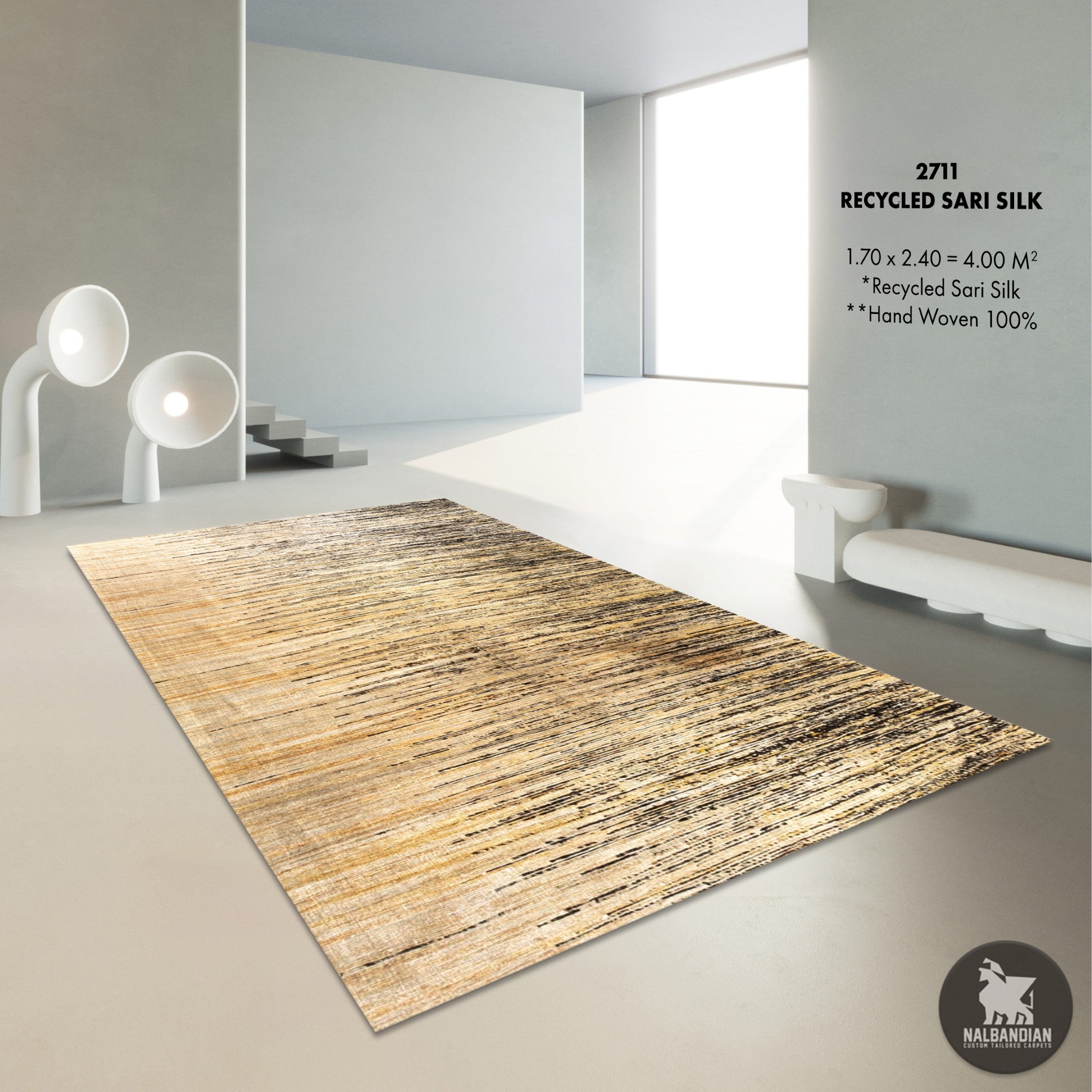 RECYCLED SARI SILK CARPET