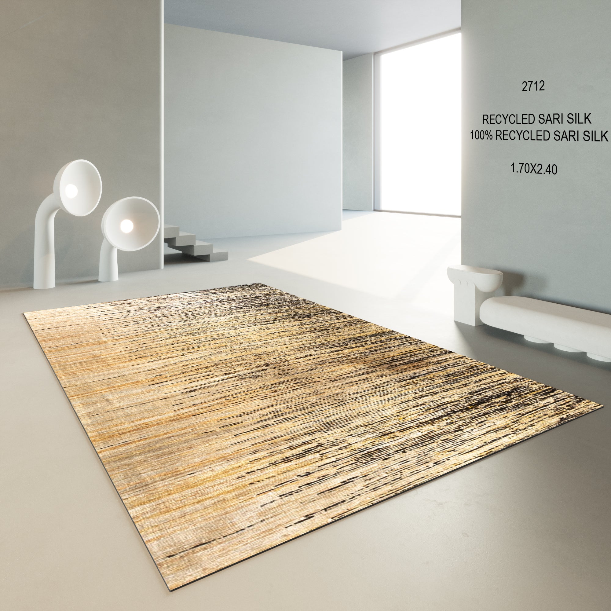 RECYCLED SARI SILK CARPET
